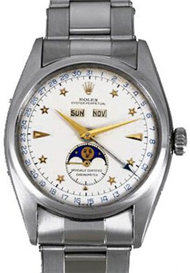 Vintage Rolex Moon Phase 8171 Steel with White Dial